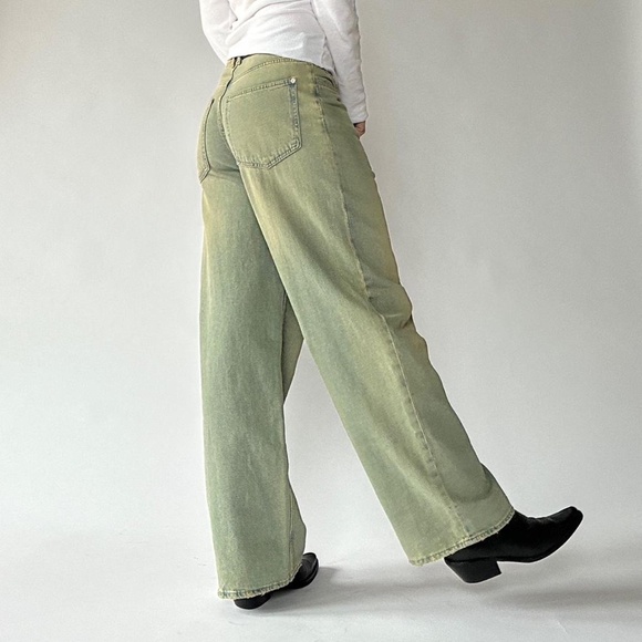 Baggy Jeans Washed Green H&M Size 4 - Picture 2 of 5